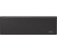 rido/idé Futura 5 Agenda horizontal, 2025, 2 pages = 1 semaine, 420 × 137 mm, 112 pages, couverture en plastique, noir