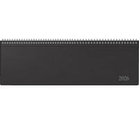 rido/idé Futura 5 Agenda transversal, 2026, 420 x 137 mm, en plastique, noir