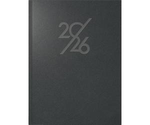 rido/idé Mentor Agenda 2026, format A5, en cuir synthétique, noir