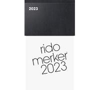 rido/idé Merker Calendrier journalier 2023 Noir 10,8 x 20,1 cm