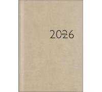 rido/idé Studioplan 2026 Agenda en cuir synthétique Gris 168 x 240 mm