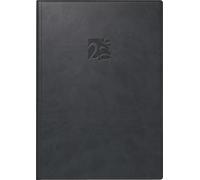 rido/idé Studioplan 2026 Agenda en cuir synthétique Noir 168 x 240 mm