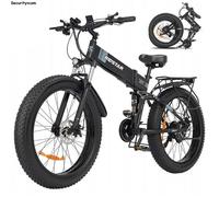 RIDSTAR H20 - Vélo électrique pliable - Moteur 1000W - Batterie 48V 15AH - Max 50 km/h - Autonomie 70KM - 26'' Tire - Nior