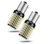Ridwiwa 2 Pcs Ampoule P21W LED, 12V 24V BA15S Clignotant, 5W 6500K Blanc Froid, Baïonnette LED Étanche, Remplacement Halogène, Voiture Ultra Lumineuse pour Feux Arrière Feux de Recul