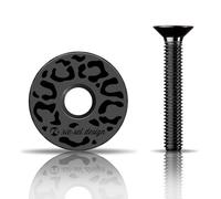 Rie:Sel Design Mixte Stem:Cap Bouchon De Potence, Leo Black, 1.1/8 EU