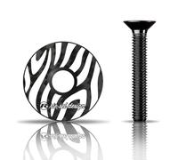 Rie:Sel Design Mixte Stem:Cap Bouchon De Potence, Zebra White, 1.1/8 EU