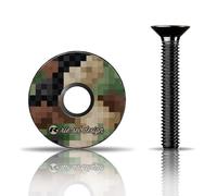 Rie:Sel Design Mixte Stem Capuchon De Potence - Top Cap, Camouflage Pixel, Normal EU
