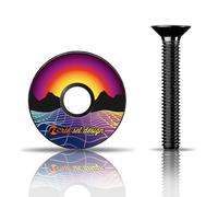 Riesel Design Bouchon de Direction en Carbone avec vis en Aluminium pour vélo de Course, Gravel, Cyclocross, MTB/Potence et Tige de Direction pour Tige de Fourche 1 1/8''