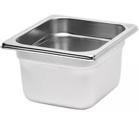 RIEBER Récipients GN 1/6 Acier inoxydable 18/10, Profondeur : 100 mm, Contenu : 1,40 litres