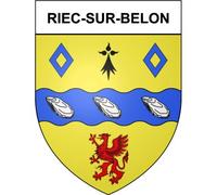 Riec-sur-Belon 29 ville Stickers blason autocollant adhésif - Taille : 4 cm