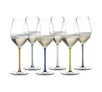 Riedel Set de 6 verres à champagne FATTO A MANO multicolore