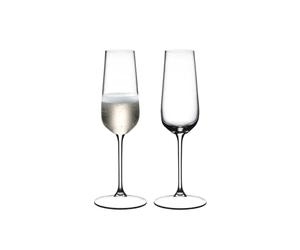 RIEDEL GRAPE Lot de 2 flûtes à champagne en cristal transparent, fabriquées à la machine