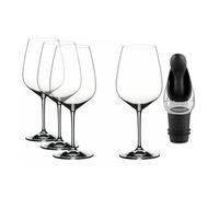 Riedel Lot de 4 verres à cabernet Extreme avec bec verseur et bouchon