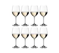 RIEDEL Lot de 8 verres à vin blanc pour vin blanc comme Chardonnay et Viognier, 350 ml, verre cristal Vinum 7416/05