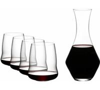 Riedel - Stemless Wings Cabernet Sauvignon + décanteur, pack de 5