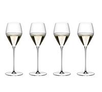 RIEDEL Veloce Lot de 4 verres à vin à champagne, cristal transparent, fabriqués à la machine de qualité supérieure