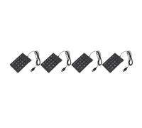 rieder 4X Mini USB Filaire Pavé Numérique Pavé Numérique 18 Touches Clavier Numérique pour Comptabilité Teller Ordinateur Portable Android Notebook Tablets PC (Noir)