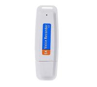 rieder Clé USB Enregistreur Audio NuméRique Dictaphone Stylo Vocal USB Disque U Portable Prise en Charge Maximale Carte MéMoire 32 Go (Blanc)