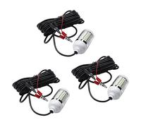 rieder Lot de 3 lampes de pêche 12 V 15 W 108 LED 2835 submersibles pour la pêche - Attire les calmars (+ lumière blanche)