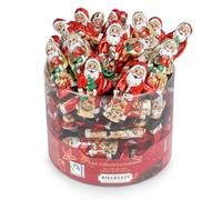Riegelein Bonhommes de Noël Massifs en Boîte, 525g (70 pcs) - Chocolat au Lait Pur Fairtrade Emballé Individuellement - Idéal pour Calendrier de l’Avent, Saint-Nicolas & Noël - Petit Bonhomme de