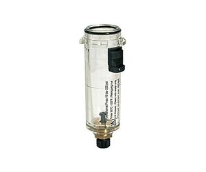 RIEGLER 100662-VZ 501 Récipient en polycarbonate avec valve de vidange manuelle, BG 1, G 1/4, G 3/8, 1 pièce