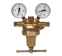 RIEGLER 101268-639.11 Régulateur de pression de conduite 200 bar avec Mano, G 1/4 IG 1-50 bar