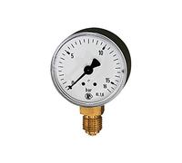 RIEGLER 101680-110.30-K Manomètre standard, boîtier en plastique, G 1/8 en bas, -1/0,0 bar, Ø 40, 1 pièce
