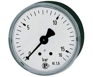 Riegler 101754 Manomètre standard centré arrière G 1/4 0-10 bar Ø 63