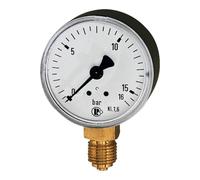RIEGLER 101789-6304 Manomètre standard en tôle d'acier G 1/4 inférieur -1/+3,0 bar Ø 63