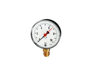 RIEGLER 101970-143 Manomètre standard, boîtier en plastique, G 1/2 en bas, 0-1,6 bar, Ø 100, 1 pièce