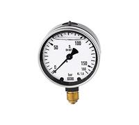 RIEGLER 102189-720/6 Manomètre de glycérine Boîtier en métal G 1/2 en bas -1/+15,0 bar Ø 100 mm