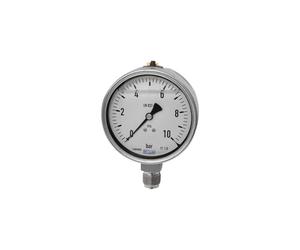 RIEGLER 102320-747-63 Mano à glycérine en acier CrNi Échelle E G 1/4 bas 0-10,0 bar Ø 63