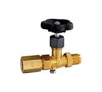 RIEGLER 102662-9016/M Mano-Absperrven, Zapfen-Spannmuffe, DIN16270, Messing, G 1/2, 1 pièce