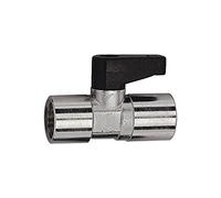 RIEGLER 103348-371.02 Mini robinet à boisseau sphérique avec poignée tournante, laiton nickelé, Rp 1/4 IG, 1 pièce