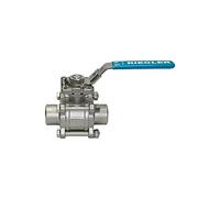 RIEGLER 103456-391.02 Robinet à boisseau sphérique en acier inoxydable 3 pièces avec extrémités à souder et passage complet DN 12,7