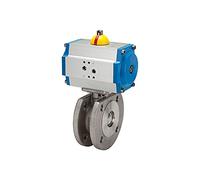 RIEGLER 103646-350.10100 Poussette à bride compacte pneu. Stellantr, double action, ES, DN 100, 1 pièce