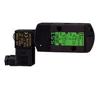 RIEGLER 103648-551.02 Valve 3/2-5/2 voies, NAMUR, G 1/4 (1), G 1/8 (3 + 5), 24 V DC, 1 pièce