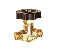 RIEGLER 103763-213.40 Robinet à aiguille en laiton avec réglage fin G 1/4 AG DN 4