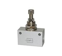 RIEGLER 103809-225.53 Valve d'accélérateur en forme de bloc en aluminium anodisé G 1/8 PN max. 10 bar