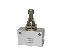 RIEGLER 103812-225.56 Vanne d'étranglement en forme de bloc en aluminium anodisé G 1/2 PN max. 10 bar
