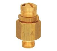 RIEGLER 103908-218.20 Mini soupape de soufflage en laiton G 1/4, pression de réponse 0,5-1,0 bar, 1 pièce