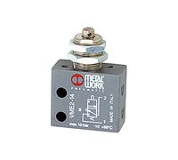 RIEGLER 106389-511.151 Mini vanne 3/2 - Mécanisme mécanique - Pilon - Montage sur panneau - NC 4 mm