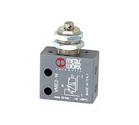 RIEGLER 106390-511.152 Mini vanne 3/2 - Mécanique - Pilon - Montage sur panneau - NC, M5 - Côté