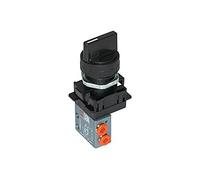 RIEGLER 106402-512.204 Mini valve 3/2, manuelle, bouton rotatif, NC, monostable, M5 latéral, 1 pièce