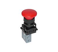 RIEGLER 106414-512.604 Mini vanne 3/2, manuel, bouton champignon, NC, monostable, M5 latéral, 1 pièce