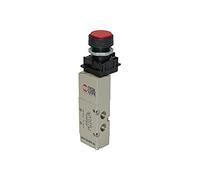 RIEGLER 106429-515.211 Valve 5/2 voies manuelle, bouton pression, monostable, G 1/8, 1 pièce