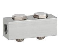 RIEGLER 106610-518.02-18 Barre d'alimentation pour vannes directionnelles avec 2 positions de soupape G 1/8