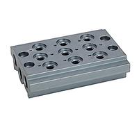 RIEGLER Riegler Plaque de base multiple pour vannes de voie, 4 positions de vanne, G 1/4 Quantité:1
