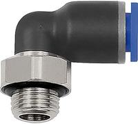 RIEGLER 109267-125.014-8 Lot de 1 raccord à visser en forme de L Bleu Ø 8 mm