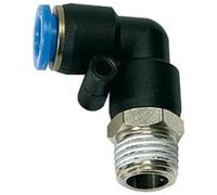 RIEGLER 109289-126.038-8 Lot de 1 raccord en forme de L Bleu Série Rotatif R 3/8 Extérieur Ø 8 mm